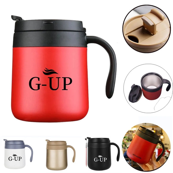 13 Oz Stainless Steel Vacuum Insulated Coffee Mug with Lid
