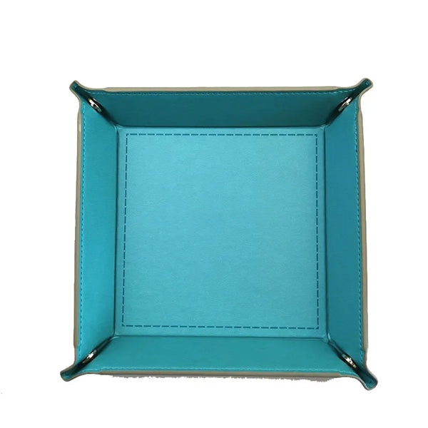 PU Leather Valet Tray with Snaps Up
