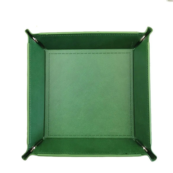 PU Leather Valet Tray with Snaps Up