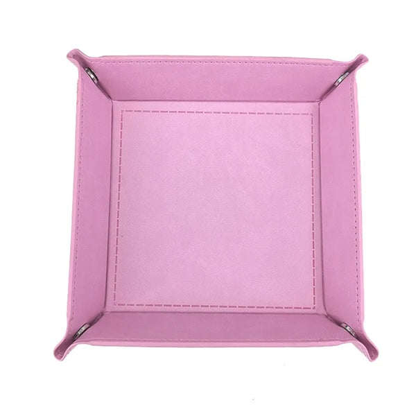 PU Leather Valet Tray with Snaps Up