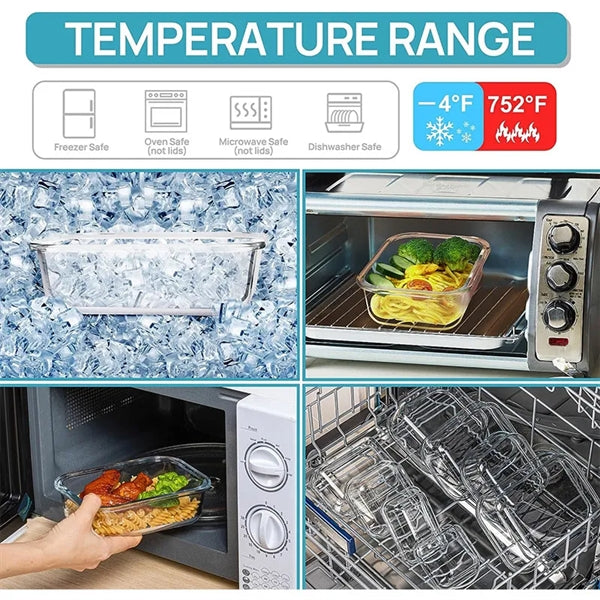 Glass Food Storage Containers with Lids
