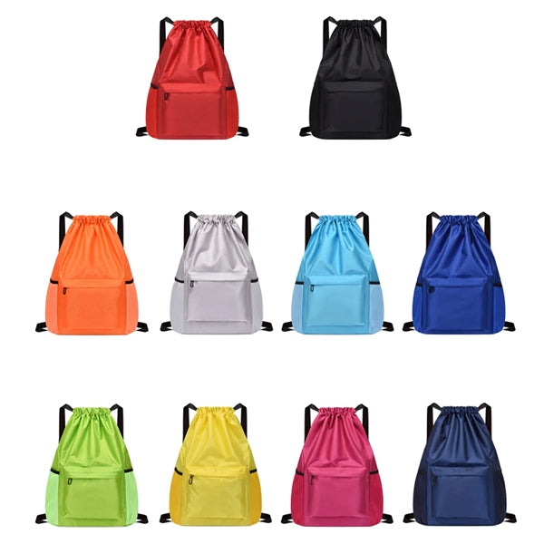 Drawstring Backpack With Waterproof Pouch