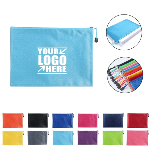 A4 Oxford Waterproof Documents Pouch Bag W/Zipper