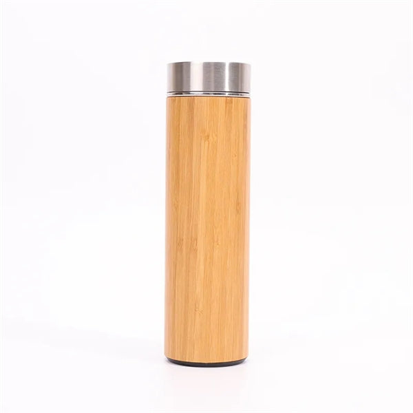 Premium Bamboo Thermos with Tea Infuser & Strainer 15oz