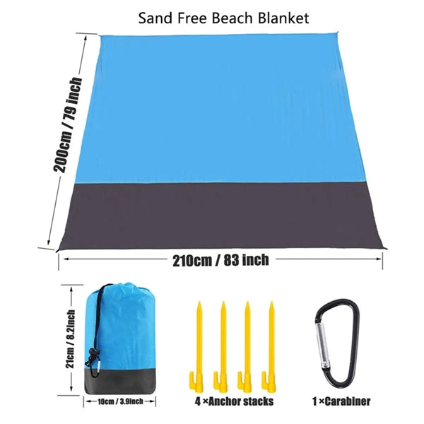 Foldable Beach Mat Lightweight Outdoor Picnic Blanket Pad