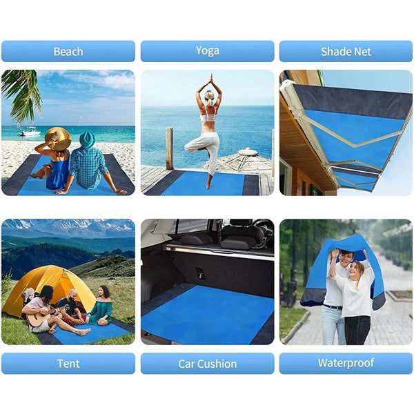 Foldable Beach Mat Lightweight Outdoor Picnic Blanket Pad