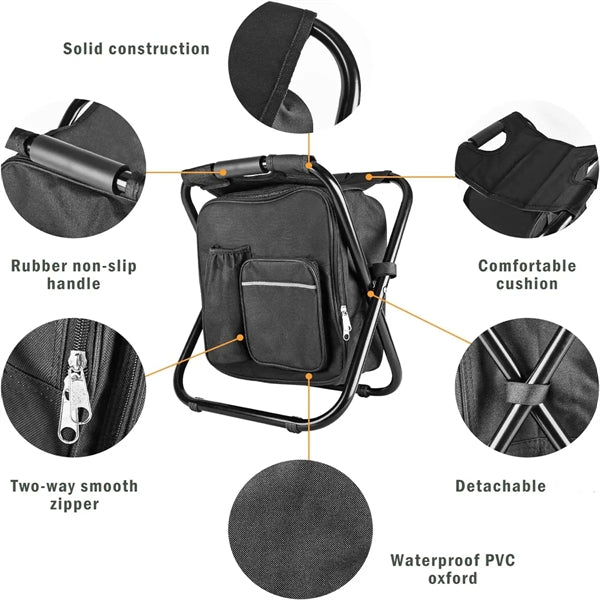 Backpack Stool Cooler Chair Heavy Duty