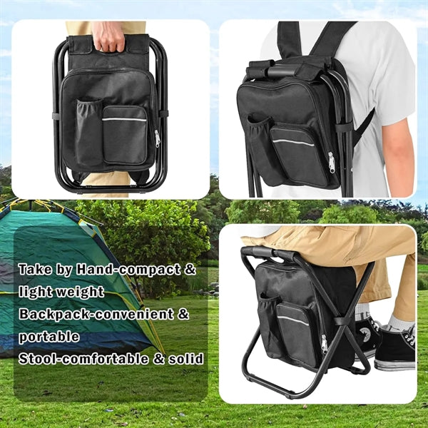 Backpack Stool Cooler Chair Heavy Duty