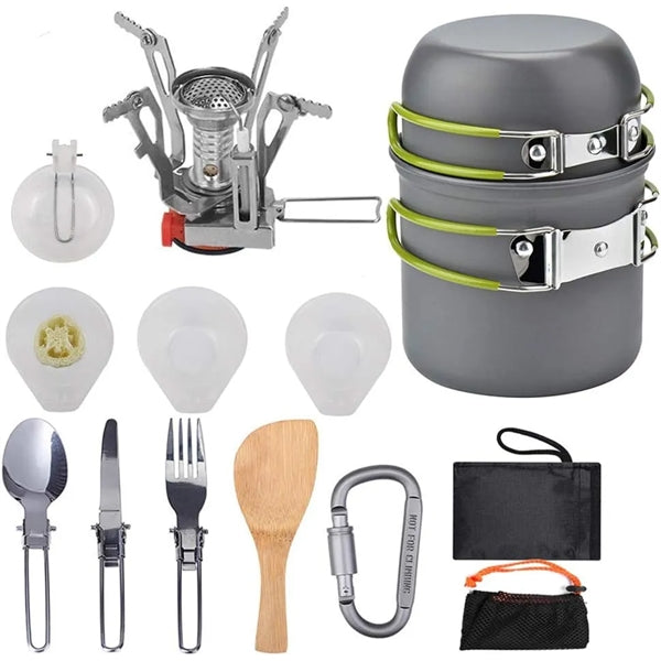 16 PCS Camping Cookware Set 2-3 Person