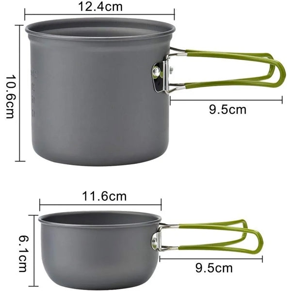 16 PCS Camping Cookware Set 2-3 Person