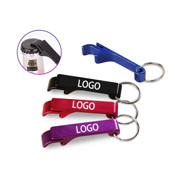 Anodized Aluminum Bottle Opener Keyring
