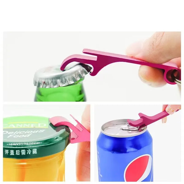 Anodized Aluminum Bottle Opener Keyring