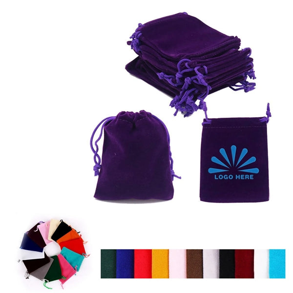 3.9 x 4.7 Inch Velvet Drawstring Gift Bag