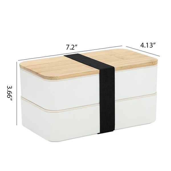 Bento Box Lunch Container Microwavable Food Storage Wood