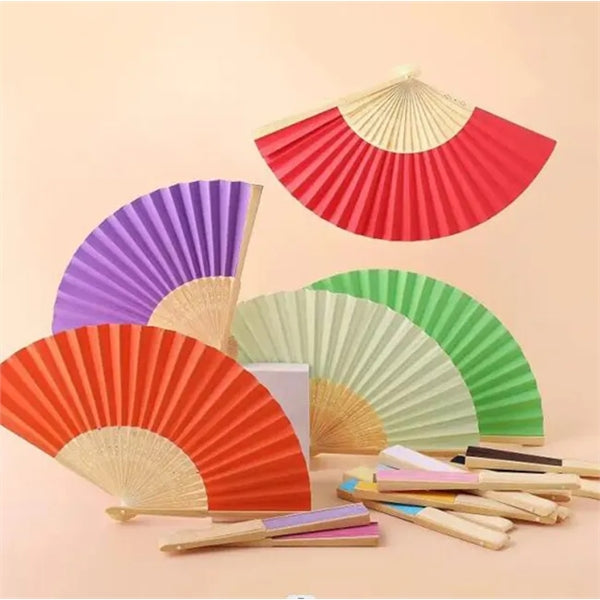 Folding Bamboo Paper Hand Fan