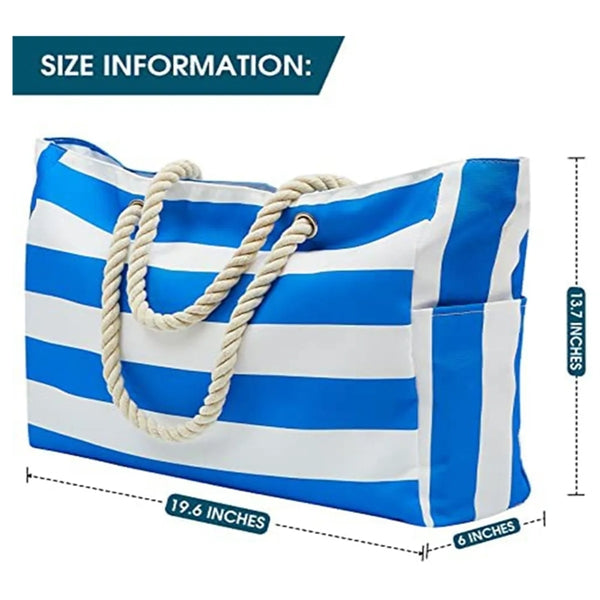 Waterproof Large Beach Tote Bag Summer Sand Proof Picnic