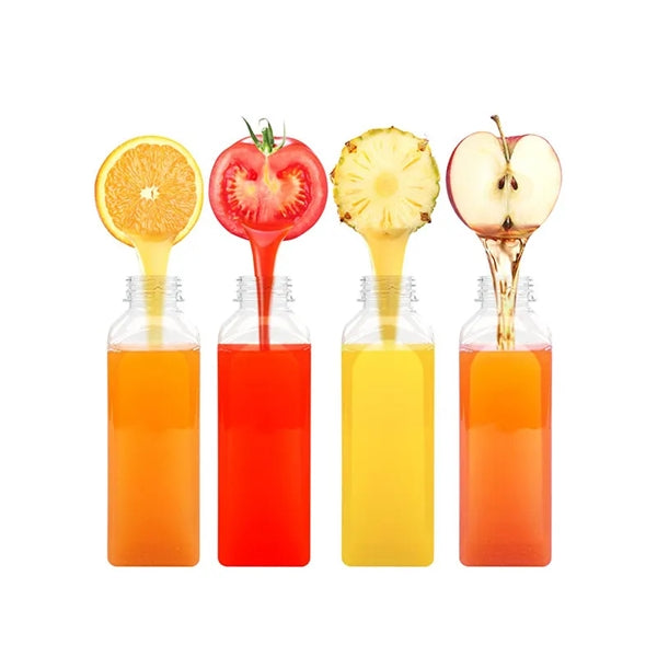 12 oz Square Empty Clear Plastic Beverages Juice Bottle