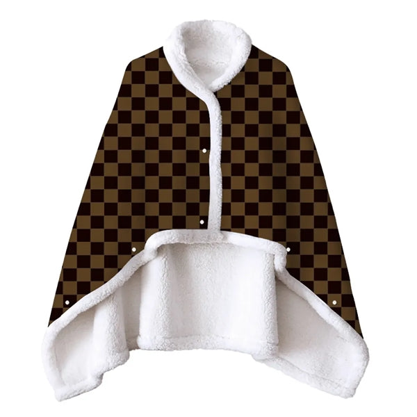 Full Color Winter Sherpa Fleece Wearable Blanket