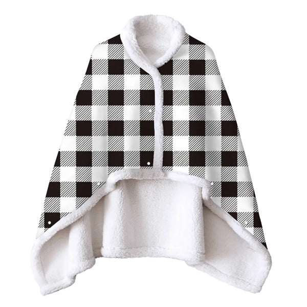 Full Color Winter Sherpa Fleece Wearable Blanket