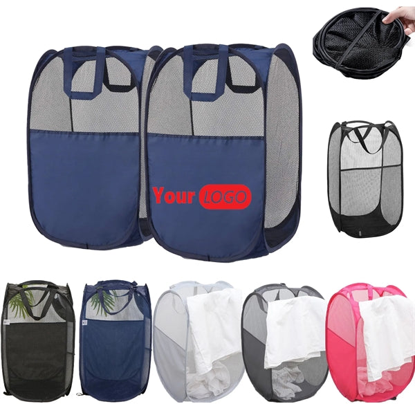 Household Essentials Pop-Up Collapsible Mesh Laundry Hamper