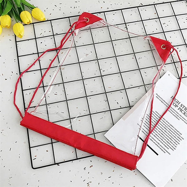 Clear Drawstring Backpack PVC Cinch Sack