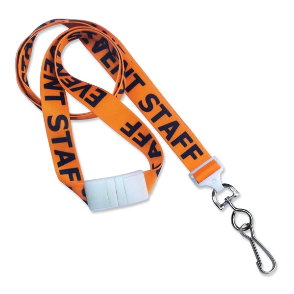 5/8" Pre-Printed "Event Staff" Lanyard with Swivel Hook