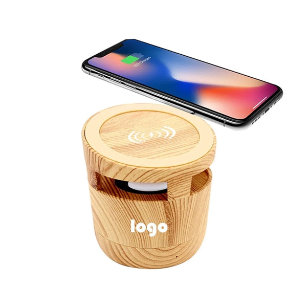 Wood Wireless Charging Bluetooth Speaker