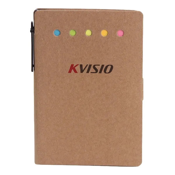 Kraft Notepad with Sticky Notes and Pen