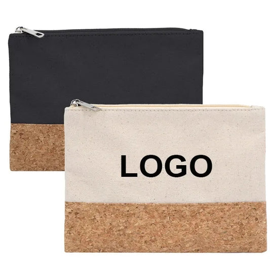 Eco friendly Cork and Canvas Cosmetic Bag