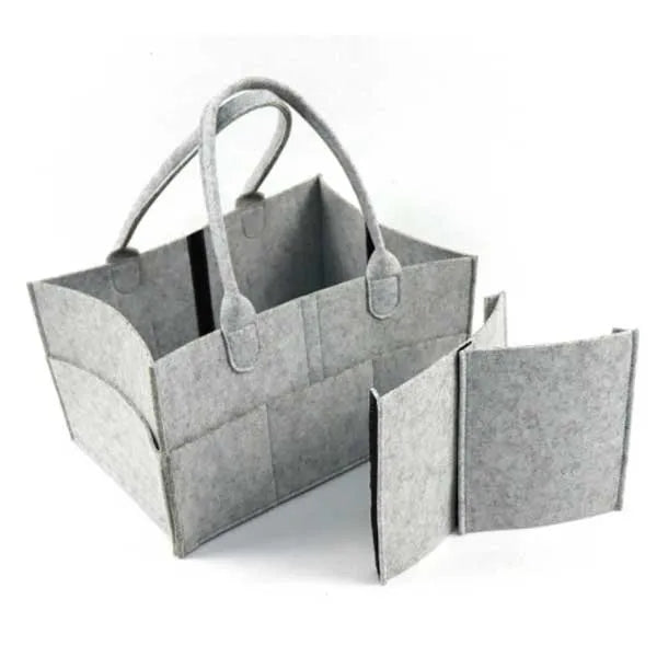 Baby Diaper Organizer Bag Caddy Storage Felt Tote