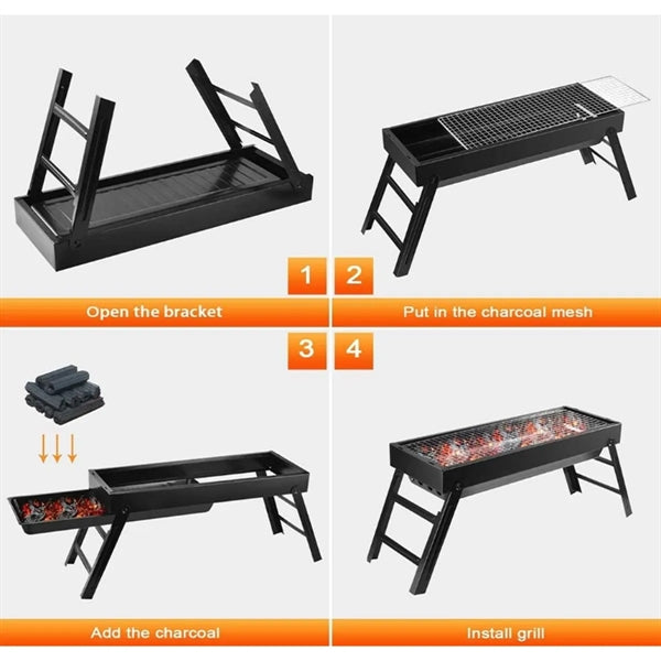 Portable Folding Charcoal Barbecue Grill