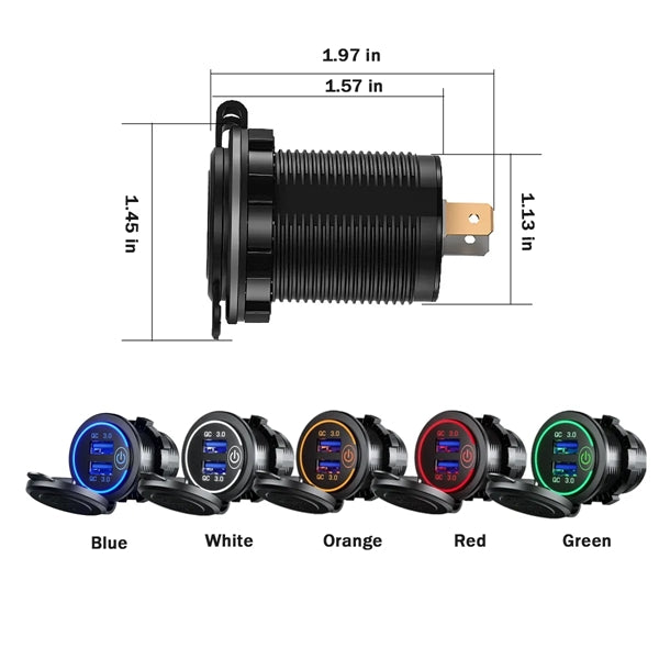 Quick Charge 3.0 Dual USB Charger Socket