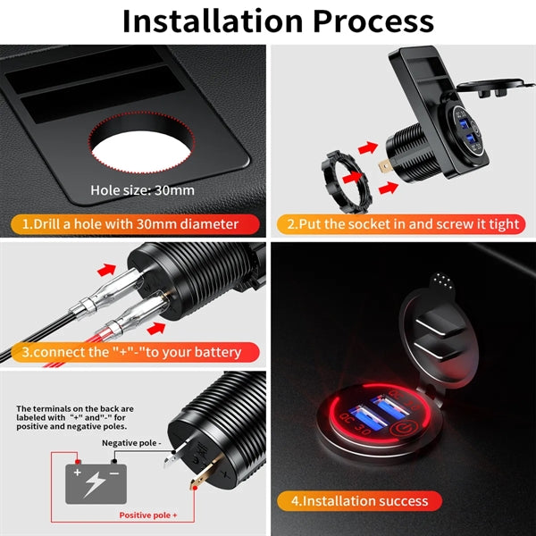 Quick Charge 3.0 Dual USB Charger Socket
