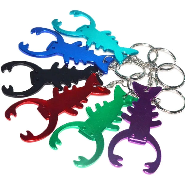 Crawfish Lobster Shaped Beer Bottle Opener with Keychain