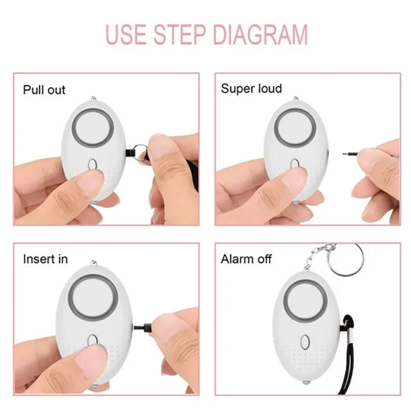 Self Defense Keychain Alarm for Personal Safety & Security.