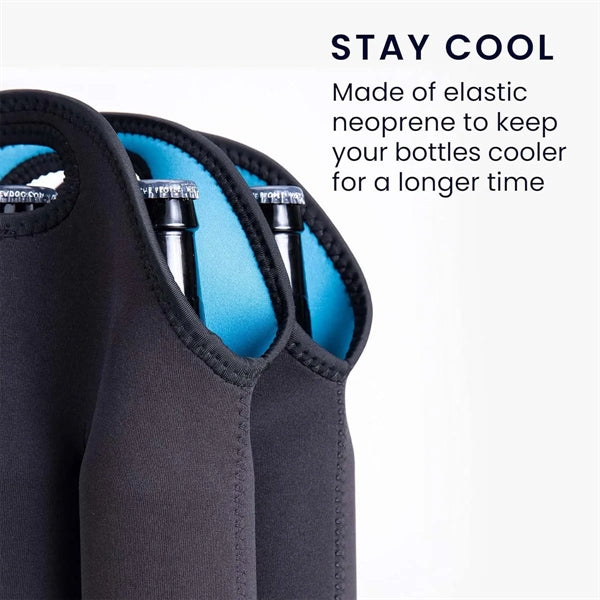 6 Bottles Insulated Neoprene Carrier Tote cooler Beer Bag