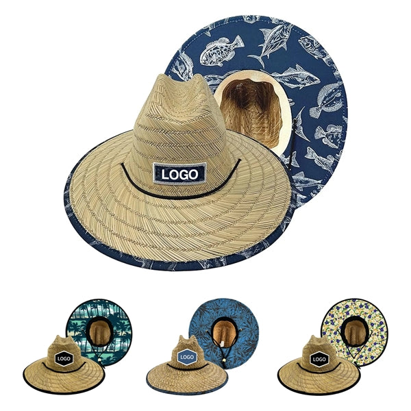 Wide Brim Lifeguard Straw Hat