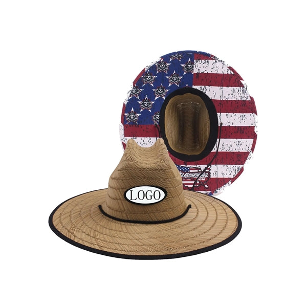 Wide Brim Lifeguard Straw Hat