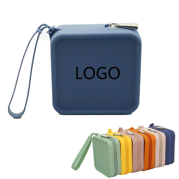 Square Silicone Travel Bag With Hand Strap