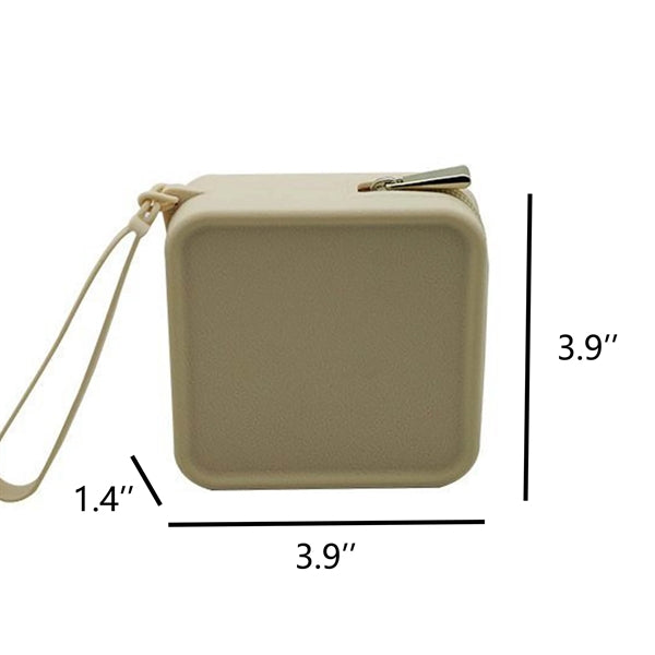 Square Silicone Travel Bag With Hand Strap