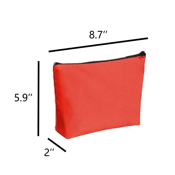 Canvas Makeup Zippered Bags