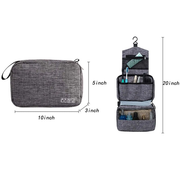 Unisex Portable Durable Foldable Hanging Travel Toiletry Bag