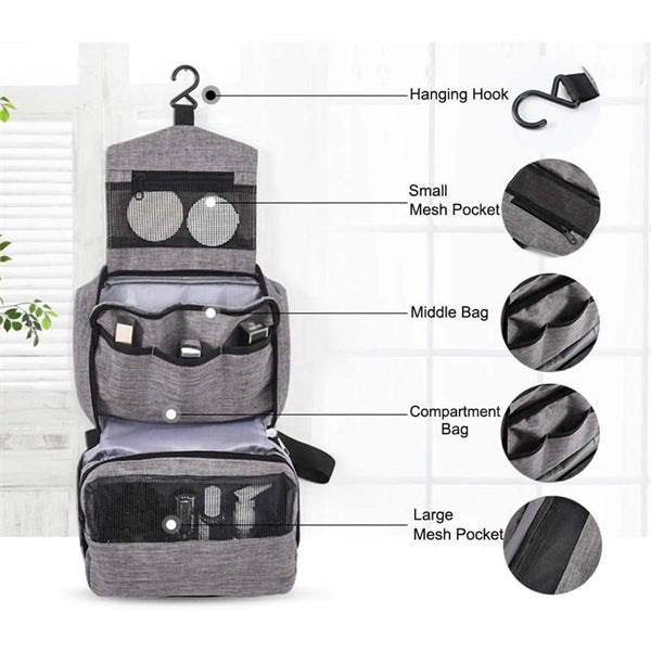 Unisex Portable Durable Foldable Hanging Travel Toiletry Bag