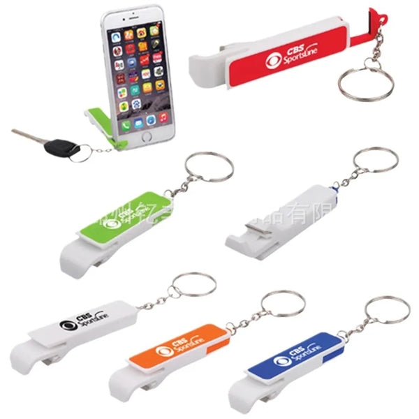 Advertising Bottle Opener and Phone Stand Keychain