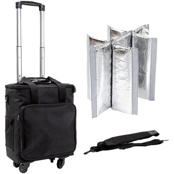 Removable Travel 6 Bottle Carrier Cooler Trolley Luggage Bag
