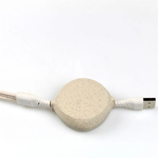 Retractable Wheat Straw Multi Charging Cable