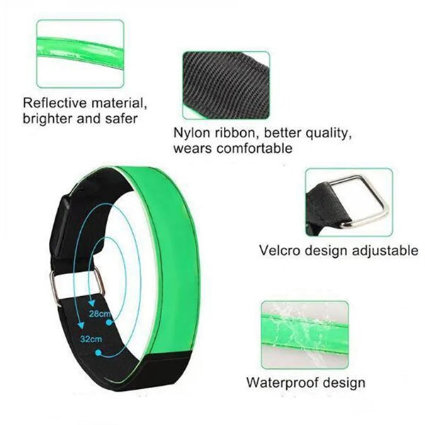 Night Cycling Running Rechargeable Led Light Up Armband