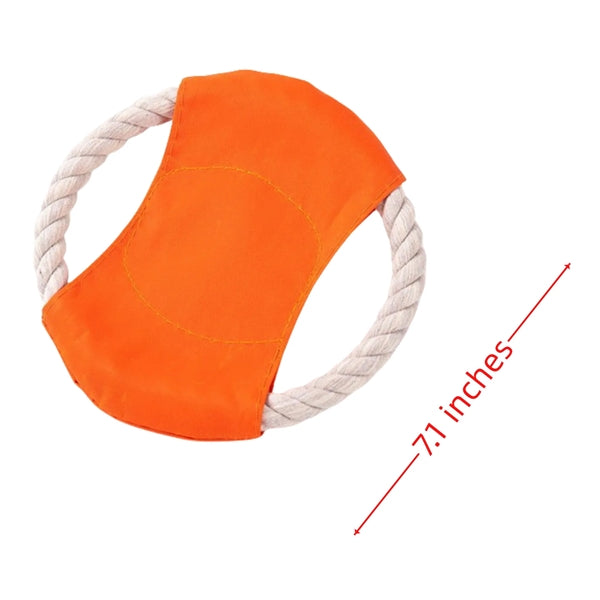 Logo Flying Disc Pet Dog Rope Toys Training Chew