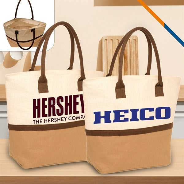 Ye-jun Two-Tone Tote Bags