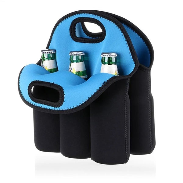 6 Pack Neoprene Beer Carrier Tote Bag